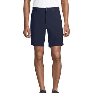 NWT Lands' End Men's Straight Fit Flex Chino Shorts Blue Size 34-36 $65 LE119